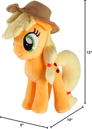 Vista 6 de My Little Pony - Juguete de peluche Applejack, producto oficial, suave y adorable coleccionable para fanáticos y coleccionistas, regalo ideal