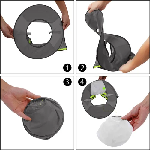 Vista 3 de Paquete de 2 protectores solares para casco duro, protector solar de malla de ala completa para cascos duros, alta visibilidad, reflectante
