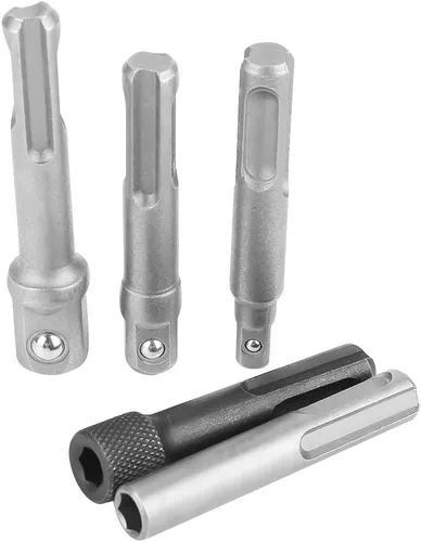 Vista 4 de Juego de 5 adaptadores de llaves de enchufe, adaptador SDS Chuck SDS Plus a SDS, adaptador SDS Plus Adpter accesorios de herramientas eléctricas