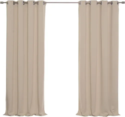 Vista 24 de Best Home Fashion Cortinas opacas con aislamiento térmico, ojales de acero inoxidable y níquel, color rosa bebé, 52 pulgadas de ancho x 63 pulgadas