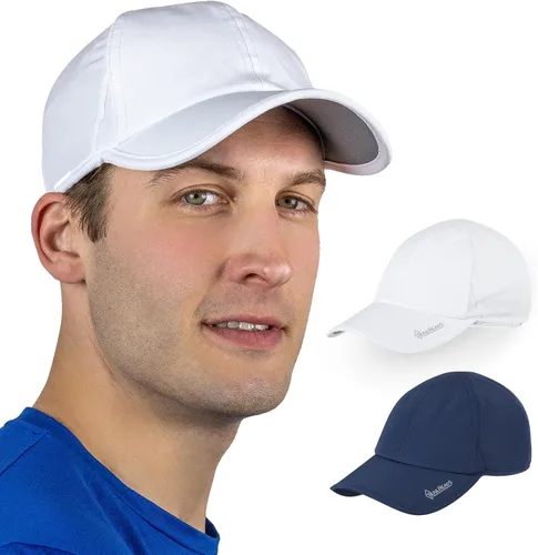 Vista 12 de TrailHeads Sombrero de verano para correr con protección UPF 50 de secado rápido para hombre Negro