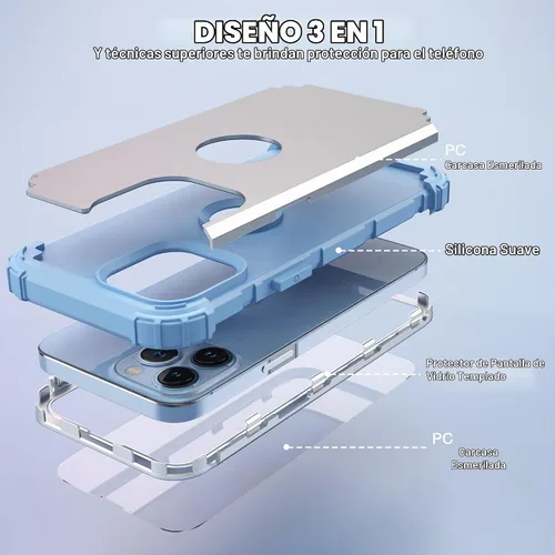Vista 9 de IDweel Funda para iPhone 14 Pro Max con protector de pantalla para mujer, 3 en 1, a prueba de golpes, ajuste delgado, híbrida, resistente, cubierta