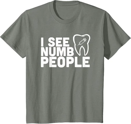Vista 102 de I see Numb People - Camiseta de regalo para dentista dental, Negro, S