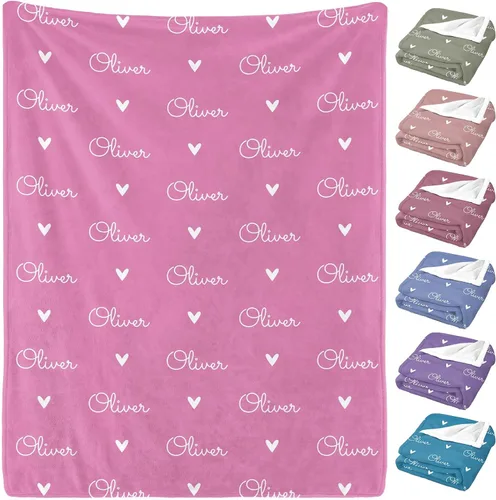 Vista 11 de Envío desde Estados Unidos: mantas de bebé personalizadas con nombre, mantas personalizadas con nombre para niños, forro polar de felpa súper suave