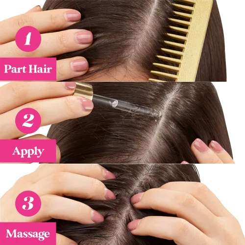 Vista 4 de Grande Cosmetics GrandeHAIR - Suero potenciador del cabello para hombres y mujeres, promueve el grosor en el cabello fino, seguro para cabello teñido