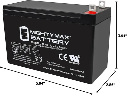 Vista 8 de Mighty Max Battery Batería de repuesto 12V 9AH SLA para CooPower CP12-10