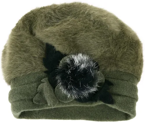 Vista 31 de VECRY - Gorro 100% de lana para mujer, boina de fieltro tipo campana, gorro de vestir para invierno