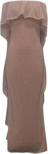 Vista 4 de Vestido de Año Nuevo, sexy, de color sólido, manga corta, con lentejuelas, vestido largo completo con capa, vestido de lentejuelas, vestidos de baile