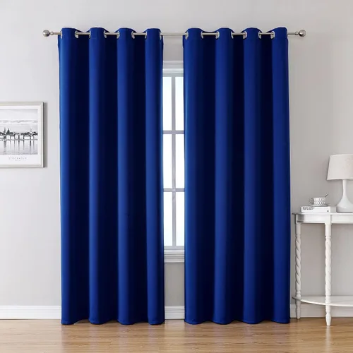 Vista 27 de ChrisDowa - Cortinas cortas para ventana de 40 pulgadas para dormitorio - Cortinas cortas con ojales y aislamiento térmico para oscurecer