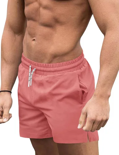 Vista 6 de COOFANDY Men's Swim Trunks Quick Dry Board Shorts Swimwear Bathing Suit Un negro