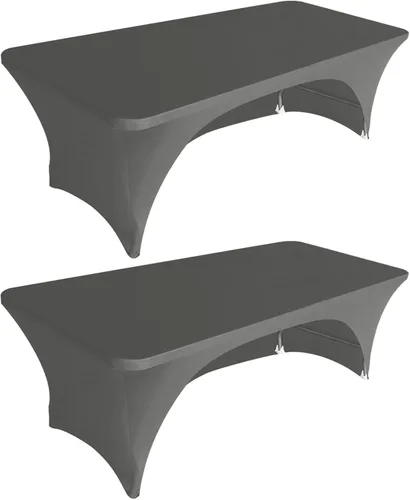 Vista 20 de Eurmax USA - Manteles rectangulares ajustables de elastano de 4 pies, mantel elástico para bodas, eventos o para decorar la mesa del patio