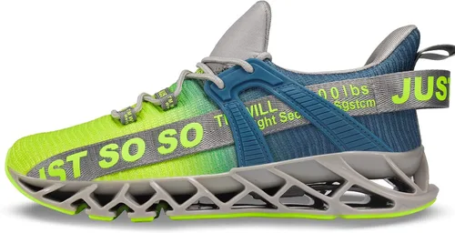 Vista 2 de COKAFIL - Zapatos de correr para hombre, tenis atléticos con bordes para caminar