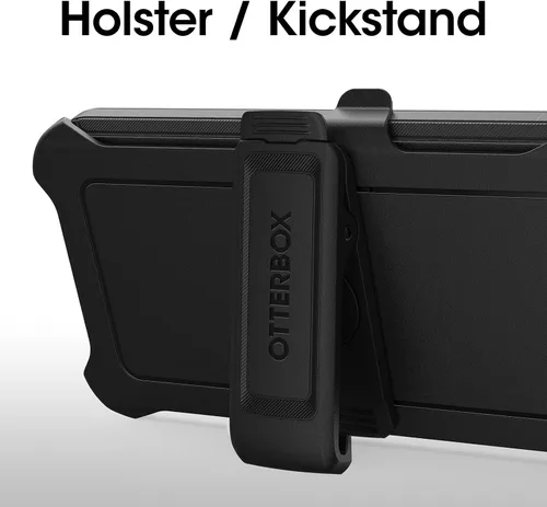 Vista 6 de OtterBox Funda para Galaxy S23 (solamente) - Serie Defender - Negro, resistente y duradera - con protección de puerto - Incluye soporte de clip