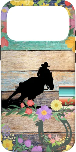 Vista 22 de Cute Serape Spring Flower Rodeo Western Horse Barrel Racing Case for iPhone 17