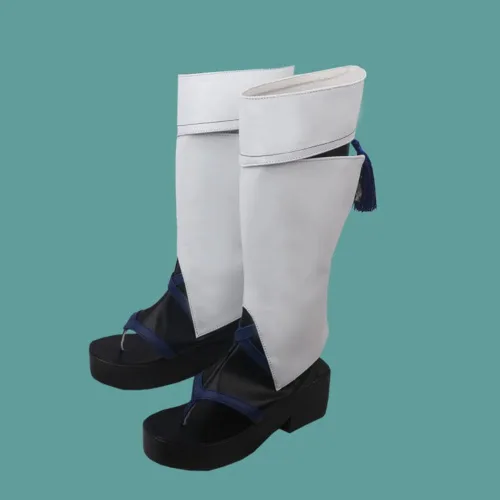 Vista 2 de COSGOGO Game Genshin Impact Wanderer - Zapatos de cosplay para Halloween, carnaval, fiesta, zapatos de scaramouche para mujer