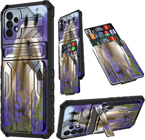 Vista 112 de Funda para Samsung A13 5G, Galaxy A13 5G con tarjetero desmontable atril resistente a prueba de golpes funda protectora para Samsung Galaxy A13 Gato