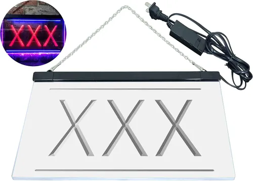 Vista 8 de ADVPRO XXX - Letrero de neón LED de doble color iluminado para adultos, color azul y rojo, 12 x 8.5 pulgadas, st6s32-i0791-br