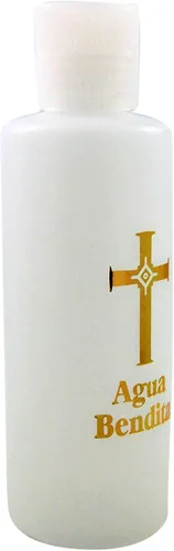 Vista 2 de Gold Cross Spanish Agua Bendita - Botella de agua bendita con tapa abatible, 4 onzas, paquete de 3