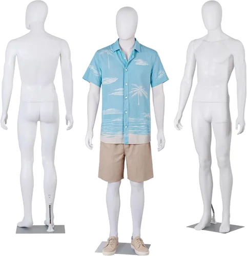 Vista 10 de Maniquí femenino de cuerpo completo con cabeza ajustable, extremidades flexibles, diseño desmontable de 69 pulgadas, forma de vestido con base
