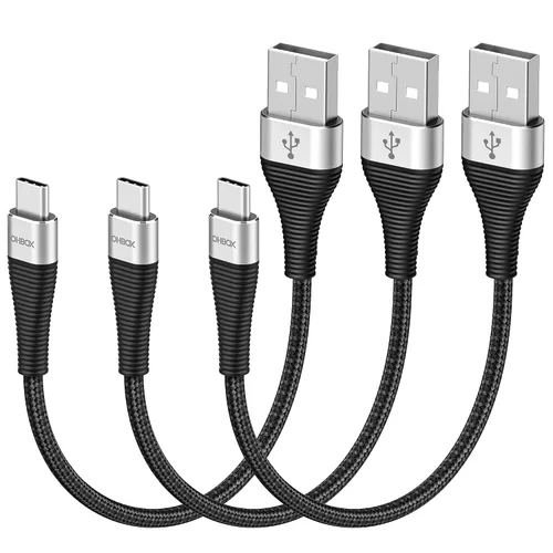 Vista 19 de Cable USB C a USB C de 3 pies, paquete de 3 unidades, 100 W, tipo C a C Negro