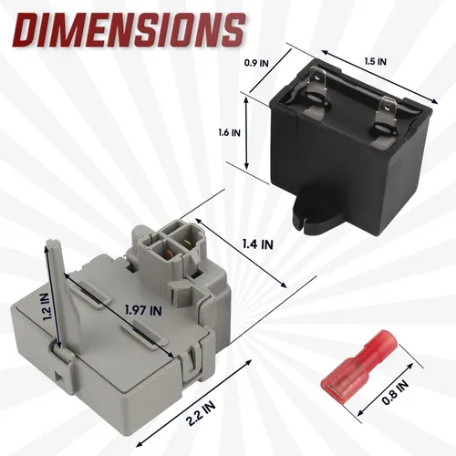 Vista 4 de 2319792 W10197428 W10189190 TSD2 Relé de sobrecarga y arranque y condensador de funcionamiento del compresor de Seentech - Compatible