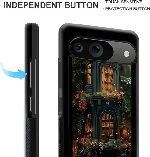 Vista 902 de Compatible con Google Pixel 4A 5G Mobile Case Creative Acrylic Panel trasero Silicona Protección Grip especialmente diseñado para Google Pixel 4A 5G