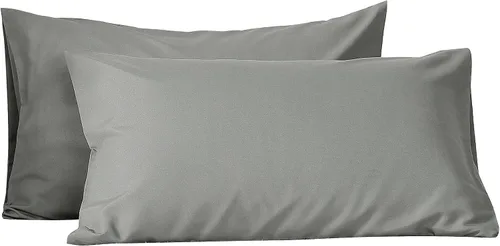 Vista 12 de Evolive Juego de 2 fundas de almohada de microfibra cepillada ultra suave con cierre de sobre (tamaño estándar de 20 x 30 pulgadas, color negro)