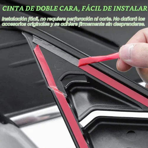 Vista 7 de 2 rejillas de ventilación laterales de ABS estilo carreras, persianas de ventilación de aire, accesorios de decoración exterior compatibles