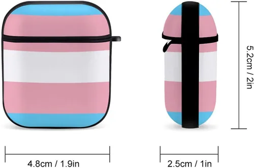 Vista 2 de Compatible con Airpods 2 y 3 para Airpods (bandera del orgullo transgénero)