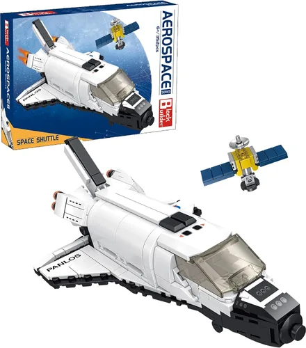 Vista 11 de Block Builder Rocket Launch - Juego de bloques de construcción (457 piezas) de la serie espacial para niños y adultos