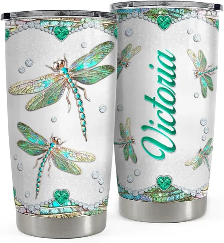 Vista 10 de SANDJEST Taza personalizada para mejor amiga Definición de mejor amiga Tazas de 20oz 30oz con tapa, regalo para mujeres, niñas, mejores amigas