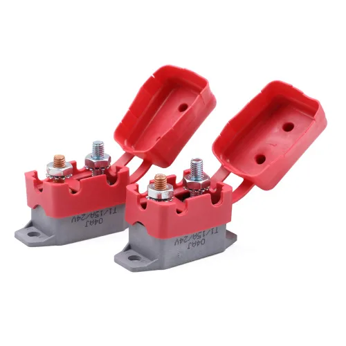 Vista 11 de Disyuntor de reinicio automático de 12V 24V con perno prisionero y cubierta 5A 10A 15A 20A 25A 30A 40A 50A Amp Kit surtido de interruptores