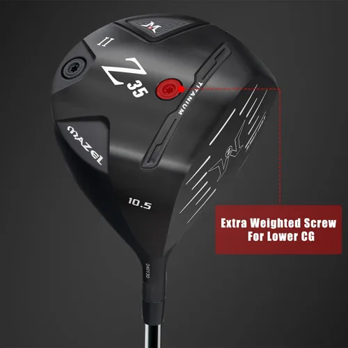 Vista 3 de MAZEL Drivers de Golf de Titanio para Hombres, Diestros, 460CC