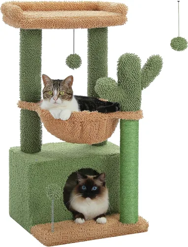 Vista 16 de PEQULTI Árbol para Gatos Torre de Gatos para Gatos Grandes con Postes de Rascar Cubiertos de Sisal y Reposo Extra Grande para Gatos