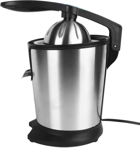 Vista 9 de Exprimidor eléctrico de cítricos, exprimidor de naranjas de acero inoxidable con asa, exprimidor de limón, potente exprimidor eléctrico de limón