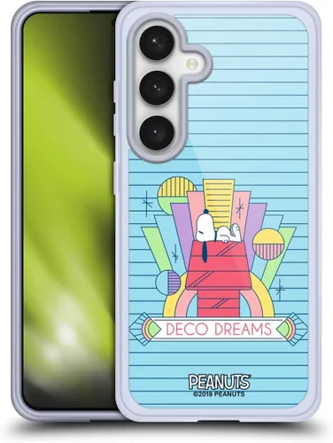 Vista 110 de Head Case Designs Snoopy Deco Dreams - Funda de gel con licencia oficial de Peanuts Blue Pattern [protección de grado militar] compatible con Google