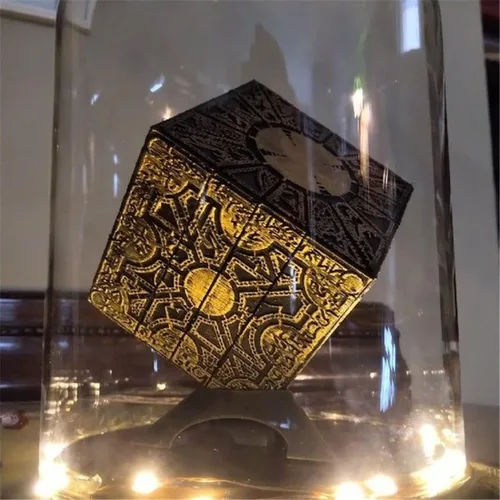 Vista 9 de SUIZU Caja de rompecabezas Hellraiser Desmontable, Caja de Bloqueo con Deformación Funcional con Base