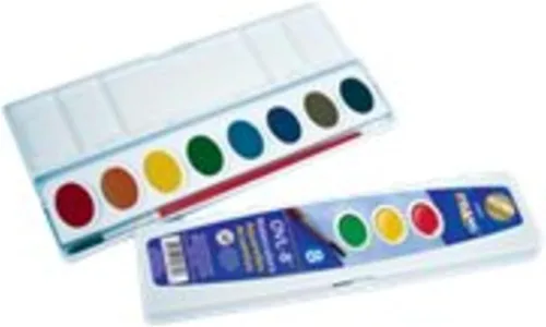 Vista 6 de Prang Juego de pintura ovalada para acuarela, 8 colores surtidos, 1 unidad