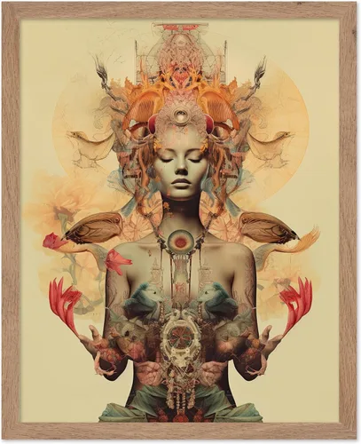 Vista 47 de Poster Master Póster OVNI – Impresión de mujer enmascarada – Arte extraterrestre – Arte surrealista – Arte de ciencia ficción – Regalo para hombres