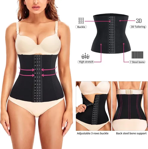 Vista 2 de JOSERGO Entrenador de cintura para mujer, control de abdomen, faja posparto, faja de corsé debajo del busto