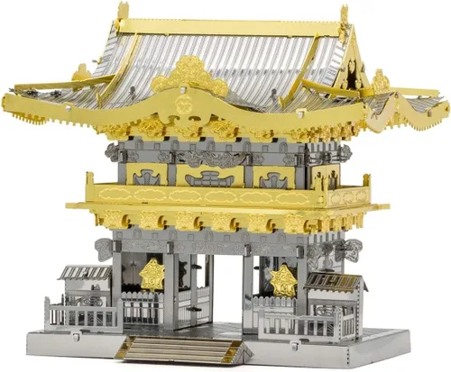 Vista 3 de Metal Earth Fascinations Yomeimon Gate Kit de modelo de metal 3D con pinzas