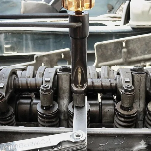 Vista 5 de Powerbuilt herramienta de ajuste de válvula de tuerca de 12 mm y 7-1/2 pulgadas, perno de ajuste de válvula ranurada, para motores de vehículos