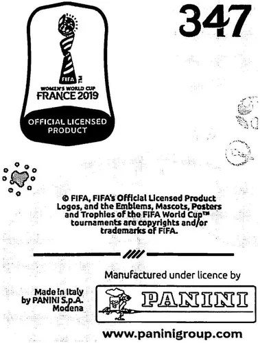 Vista 2 de Panini FIFA - Calcomanías para álbumes de la Copa Mundial Femenina de Francia 2019 (solo adhesivo individual) Fútbol #347 Camerún logotipo