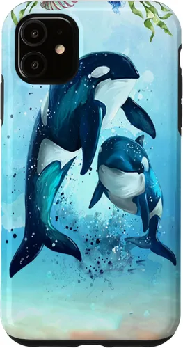 Vista 8 de iPhone 16 Orca Whales Animal Nature Case Men Women Boys Girls Orca Case