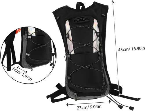 Vista 2 de Luxshiny High-Capacity Hydration Water Backpack with Material Insulated Hiking Daypack for Cycling Running Mountaineering and Travel Lightweight