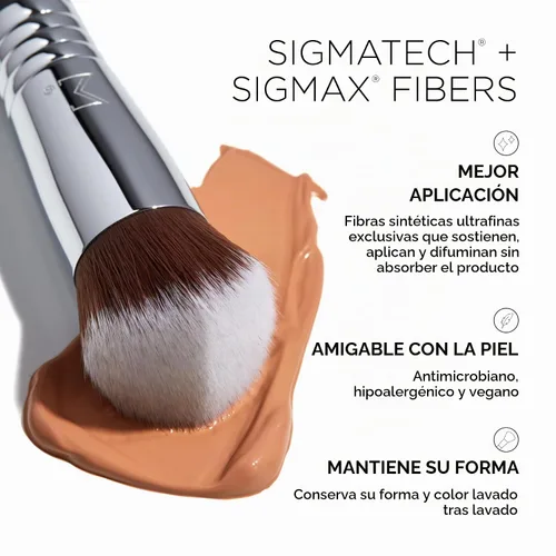Vista 5 de Sigma Beauty Cepillo Kabuki 3DHD®, cepillo denso Kabuki para base líquida