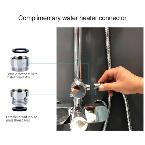 Vista 4 de Irrigador de agua para uso familiar, 3 puntas de chorro y 3 cepillos de dientes para grifo y ducha, irrigador oral de seguridad no eléctrica
