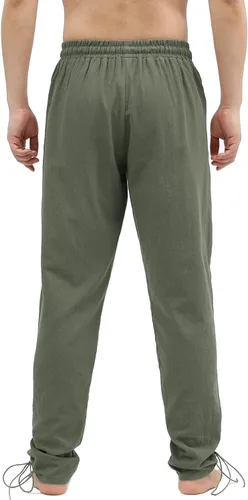 Vista 3 de Pantalones de pirata medievales con cordones para hombre, estilo renacentista, vikingo, navegante, para Halloween, pirata, cosplay, disfraz