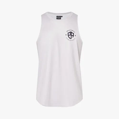 Vista 3 de Camiseta sin mangas de fibra modal para hombre, color blanco, absorbe la humedad, ultra cómoda, camiseta de culturismo prémium