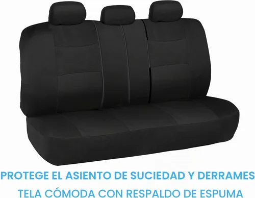 Vista 6 de BDK PolyPro - Juego completo de fundas para asientos de coche en negro con alfombras de piso a juego - Fundas para asientos de automóviles Todo negro